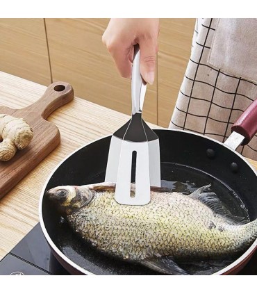 Двойна шпатула за скара широка щипка за сервиране и готвене
