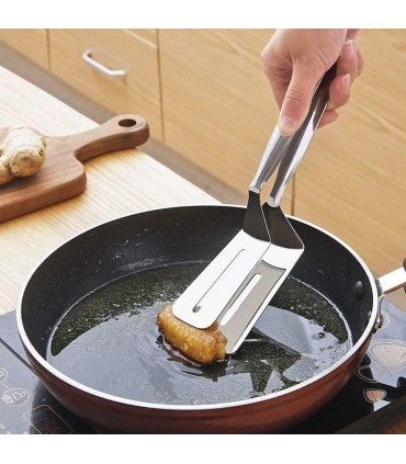 Двойна шпатула за скара широка щипка за сервиране и готвене