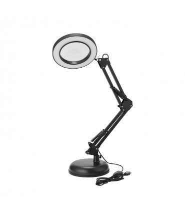 Настолна лампа с телескопично рамо и лупа 8X
