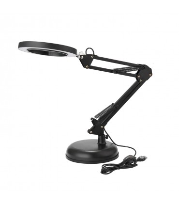 Настолна лампа с телескопично рамо и лупа 8X