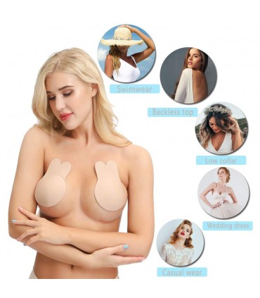 Невидим повдигащ силиконов сутиен повдигащ сутиен лепящ се сутиен без презрамки