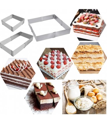 Регулируем ринг за торта - правоъгълен