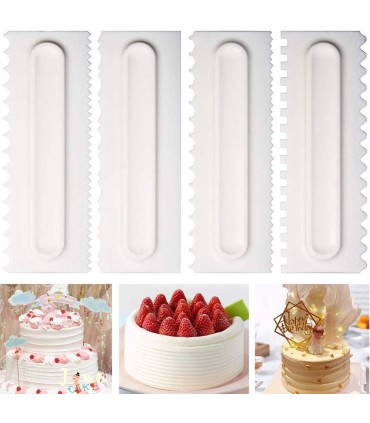 Двустранни сладкарски шпатули за торти, комплект от 4 броя
