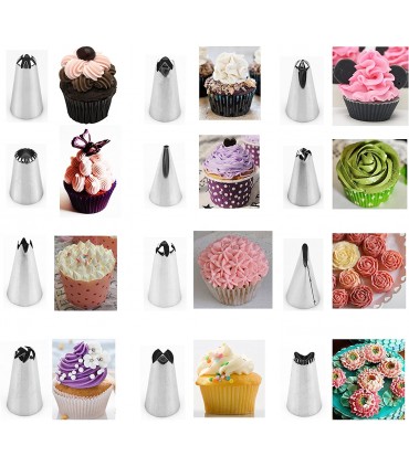 Комплект от 12 накрайника и силиконов сладкарски пош