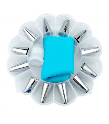 Комплект от 12 накрайника и силиконов сладкарски пош