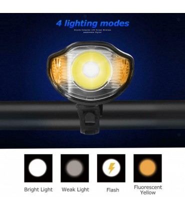 Фар за велосипед със сирена акумулаторен