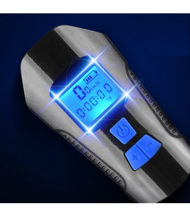 3в1 USB презареждаем, акумулаторен, компютър, фар за колело с клаксон, километраж и светлини за велосипед