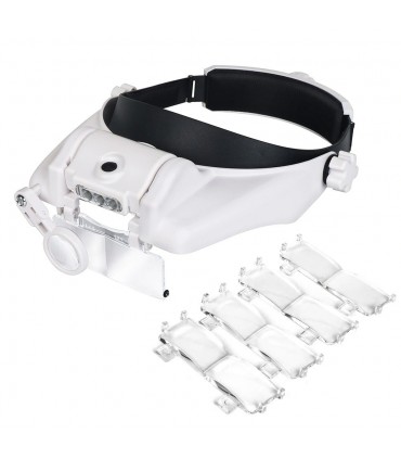 Увеличителна лупа за глава с лед осветление тип очила за четене шиене