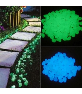 Светещи декоративни градински камъни 100бр