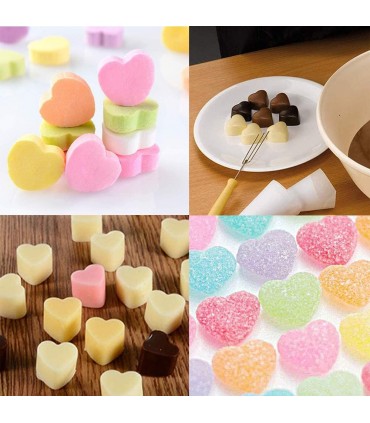 Силиконова форма за шоколадови бонбони и лед, 55 мини сърца