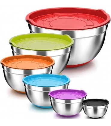 Метални купи за разбъркване със силиконово дъно