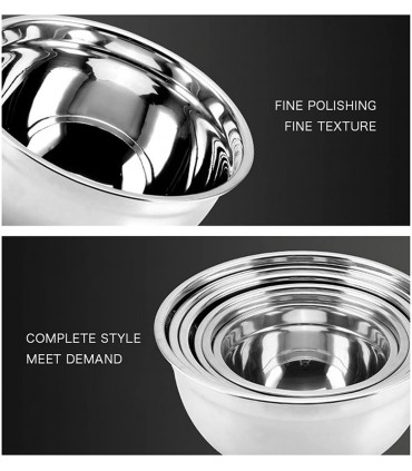 Метални купи за разбъркване със силиконово дъно