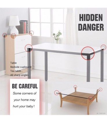 Кръгли, меки прозрачни протектори за ъгли и ръбове на мебели