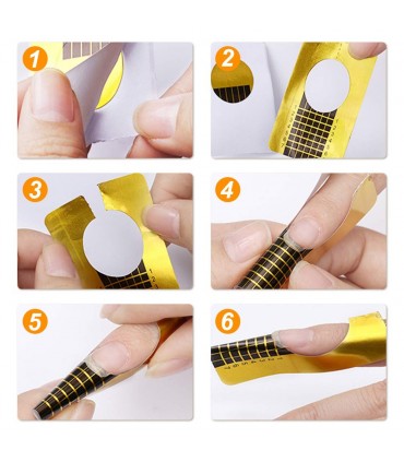 Изграждащи форми за маникюр, еднократни 500 броя