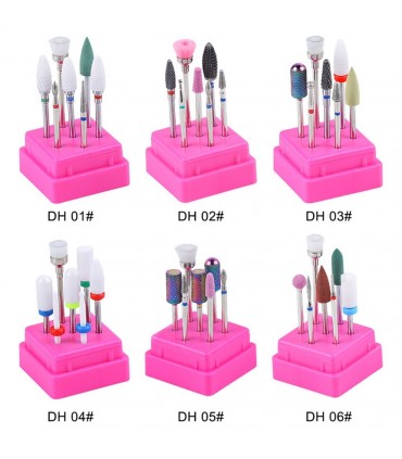 Комплект от 7 накрайника за електрическа пила за нокти в кутийка