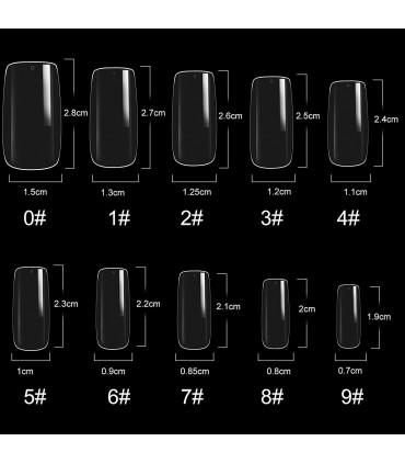 Удължители за нокти, 100 броя в кутия
