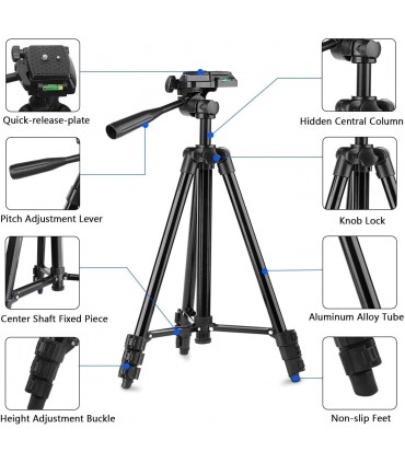 СТАТИВ ЗА КАМЕРА/ФОТОАПАРАТ ТЕЛЕСКОПИЧЕН ДО 110 СМ.