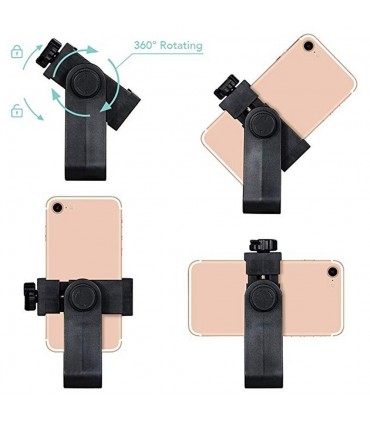 Въртяща на 360° стойка за телефон за трипод