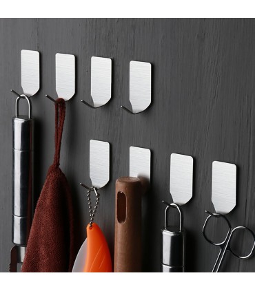 Самозалепващи се иноксови закачалки, комплект от 6 броя