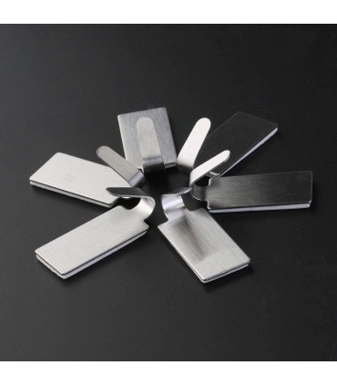 Самозалепващи се иноксови закачалки, комплект от 6 броя