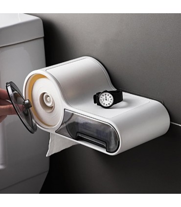 Диспенсър за тоалетна хартия с поставка за телефон и чекмедже