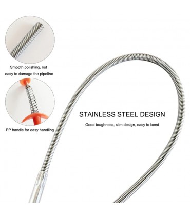 Пружинен уред с дължина 1.6 метра, за отпушване на канали