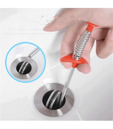 Пружинен уред с дължина 1.6 метра, за отпушване на канали