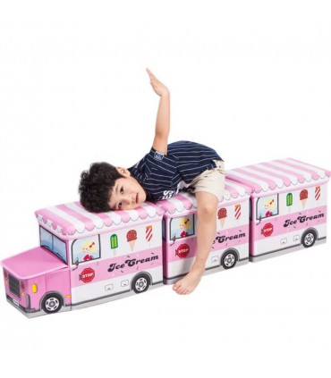 Детска сгъваема кутия за играчки кош столче табуретка