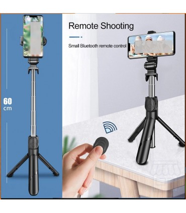 Селфи стик трипод за телефон или фотоапарат, Статив, Bluetooth дистанционно в комплекта