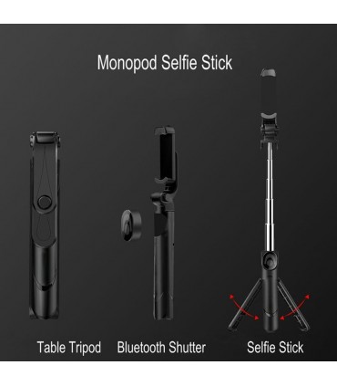 Селфи стик трипод за телефон или фотоапарат, Статив, Bluetooth дистанционно в комплекта