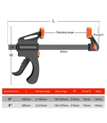 Бърза стяга 8 инча