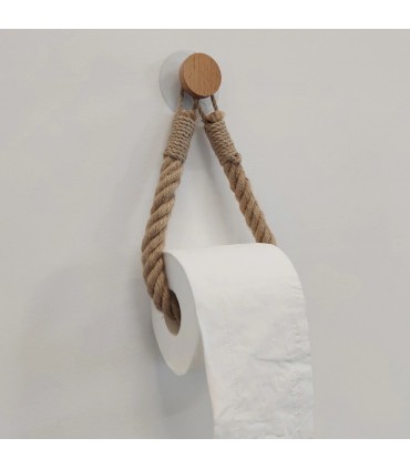 Въжена поставка за тоалетна хартия без пробиване