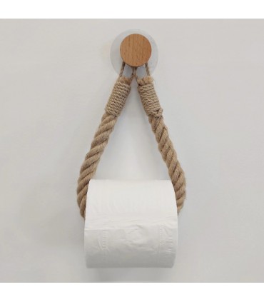 Въжена поставка за тоалетна хартия без пробиване
