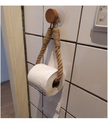 Въжена поставка за тоалетна хартия без пробиване