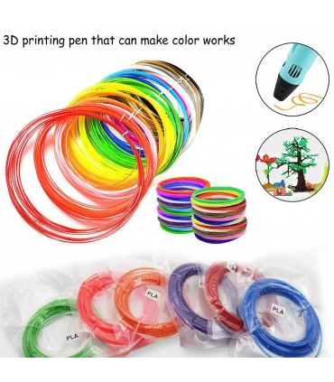 Цветен пълнител за 3D писалка комплект от 12 или 18 цвята