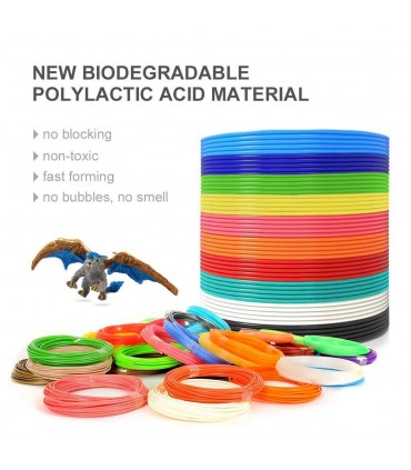 Цветен пълнител за 3D писалка комплект от 12 или 18 цвята