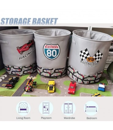 Сгъваем текстилен кош за дрехи и играчки Racing