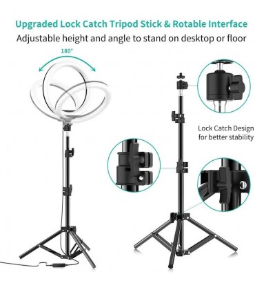 LED Селфи Ринг 10 Инча , Лампа за селфи без стойка