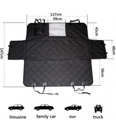 Кучешко покривало за задните седалки на автомобила