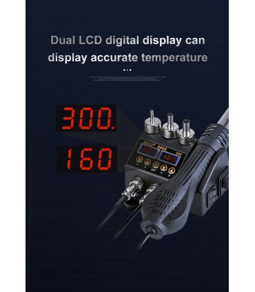 Поялна станция с горещ въздух, комбинирана с поялник