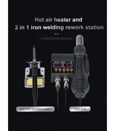 Поялна станция с горещ въздух, комбинирана с поялник