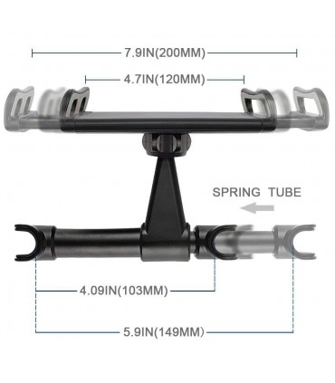 Стойка за телефон и таблет на задна седалка, Алуминиева