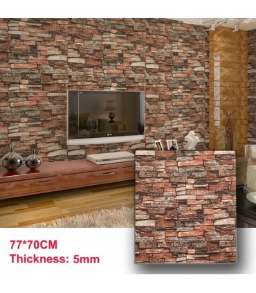 Самозалепващ 3D тапет камъни на стена 70х77 см.