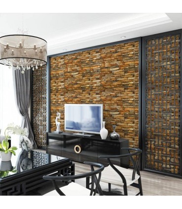 Самозалепващ 3D тапет камъни на стена 70х77 см.