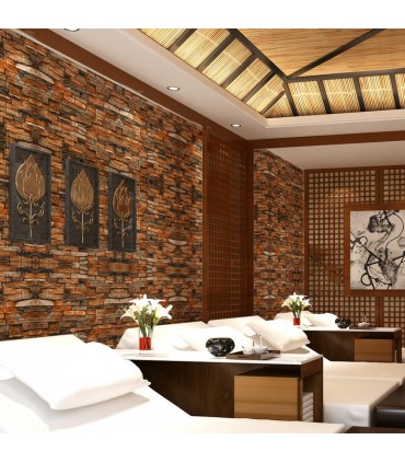 Самозалепващ 3D тапет камъни на стена 70х77 см.