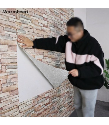 Самозалепващ 3D тапет камъни на стена 70х77 см.