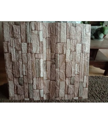 Самозалепващ 3D тапет камъни на стена 70х77 см.