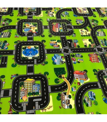 Цветно килимче с писта и топлоизолационен слой - размери 200х160см