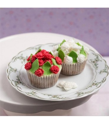 Резци за фондан с бутало, 3 размера листа