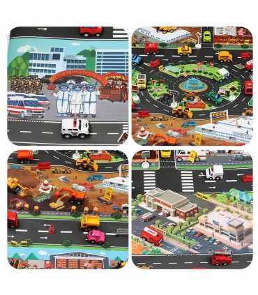 Детска постелка за игра-килим с писта-размери 130х100см - 7 модела